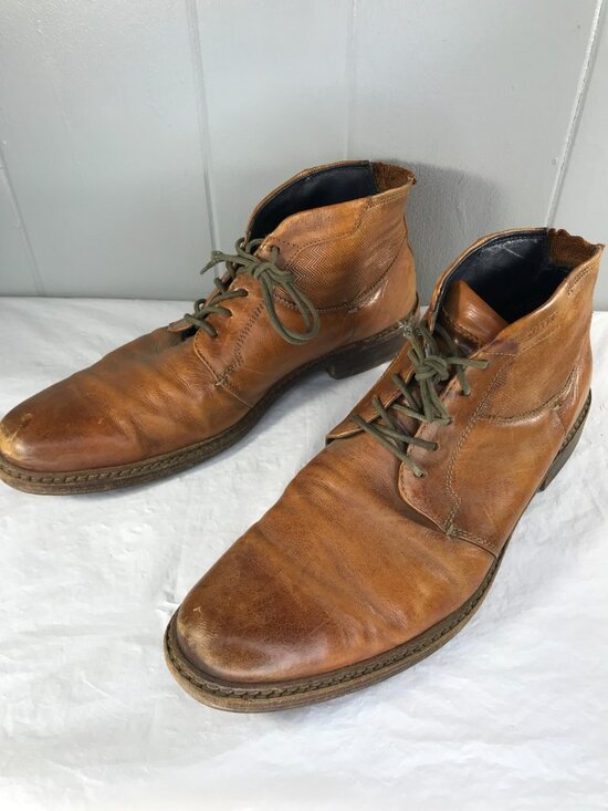 Daniel Hechter Leather Brown Solid Chukka Lace Up Boot Men\'s Sz UK 44 US 10.5/11 main image 5